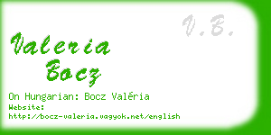 valeria bocz business card
